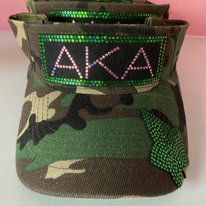 AKA Camo/Denim Visor, AKA, 1908, Ivy leaf, Bling hats