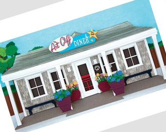 ArtCliff Diner Exterior Limited Edition Archival Print