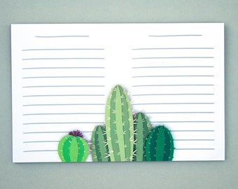 Large 50pg Notepad with Cacti (8.5x5.5")
