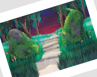 Signed Giclee Art Print "Waiting for the Sun to Set" (16x12)