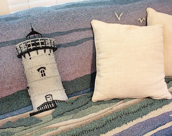 Edgartown Lighthouse Woven Throw Blanket or Tapestry