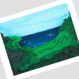 Great Rock Bight, Martha&#39;s Vineyard - Limited Edition Signed Art Print (12x16)
