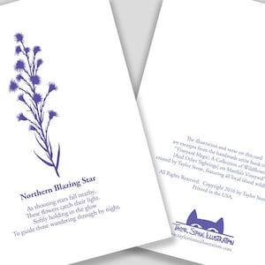 Northern Blazing Star Flower Card with Poem