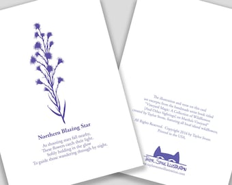 Northern Blazing Star Flower Card with Poem