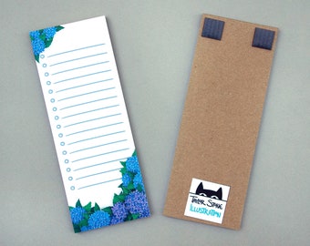 Hydrangea Notepad with 50 pages (3x8")