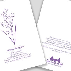 Autumn Bentgrass Flower Card with Poem