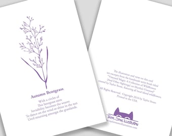 Autumn Bentgrass Flower Card with Poem