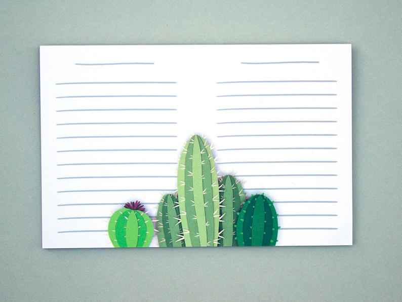 Large 50pg Notepad with Cacti 8.5x5.5