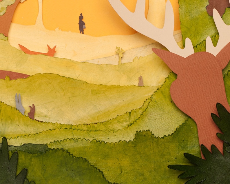 Paper Forest Signed Art Print of Cut Paper