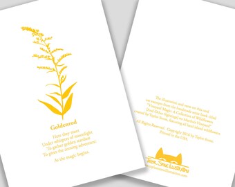 Goldenrod Flower Card with Poem