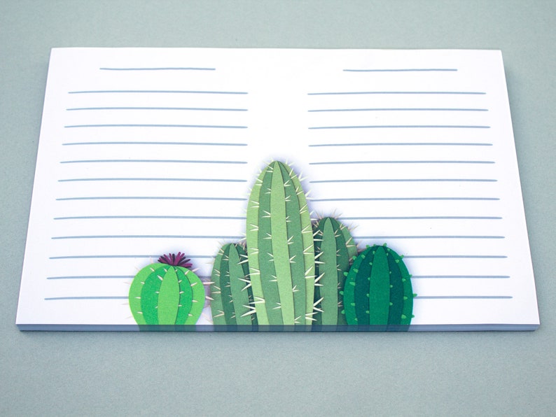 Large 50pg Notepad with Cacti 8.5x5.5