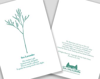Sea Lavender Flower Card with Poem