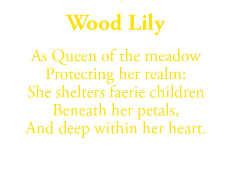 Wood Lily Flower Card With Poem Etsy