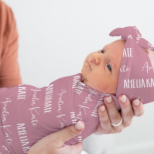 Custom Name Swaddle // Baby Girl Name Swaddle // Name Blanket // Baby Swaddle Personalized // Personalized Swaddle // Coming Home Outfit