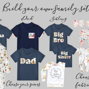 Coming Home Outfit // Family Outfit // Dad Shirt // Big Brother // Big Sister // New Baby Set // Build your own Family Coming Home Set