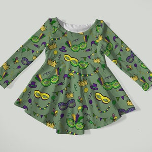Baby Girl Mardi Gras Outfit // Girl Mardi Gras Dress // Mardi Gras Dress // Mardi Gras Baby // Green, Yellow, Purple Mardi Gras Girl Outfit