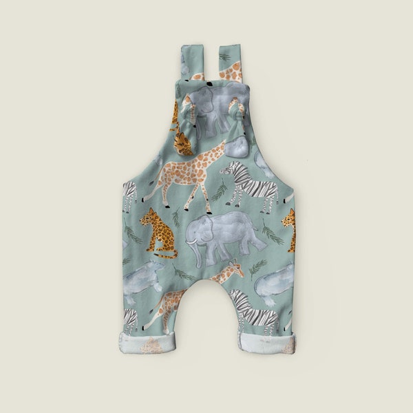 Baby boy First Birthday // Boy Birthday Outfit Zoo Animals // Gender Neutral Safari Animals Overalls // Neutral Zoo // Coming Home Outfit