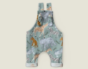 Baby boy First Birthday // Boy Birthday Outfit Zoo Animals // Gender Neutral Safari Animals Overalls // Neutral Zoo // Coming Home Outfit