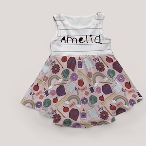 Girl Back to school // Personalized Dress // Kindergarten Graduation // Back to School // Girl First Day of School // Back to School Dress
