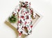 Baby Girl Christmas Coming Home Outfit // Newborn Footies // Organic Cotton Poinsettia Footies, Tie Headband 