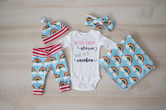 rainbow baby coming home outfit boy