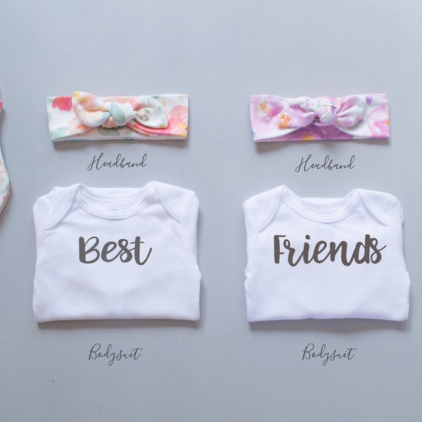 Baby Girl Best Friends Outfits Etsy