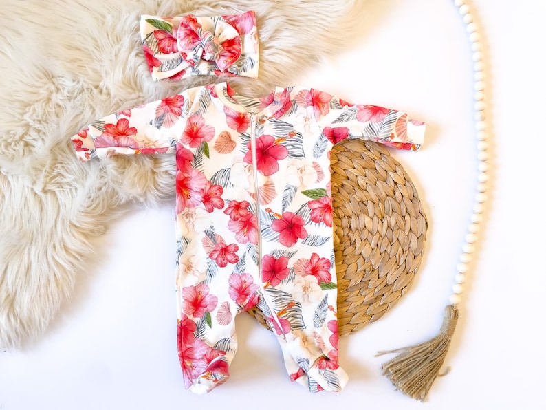 Baby Girl Coming Home Outfit // Newborn Footies // Organic Etsy