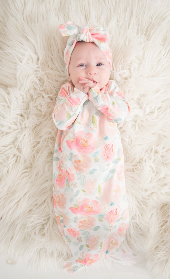 Newborn gown store and headband