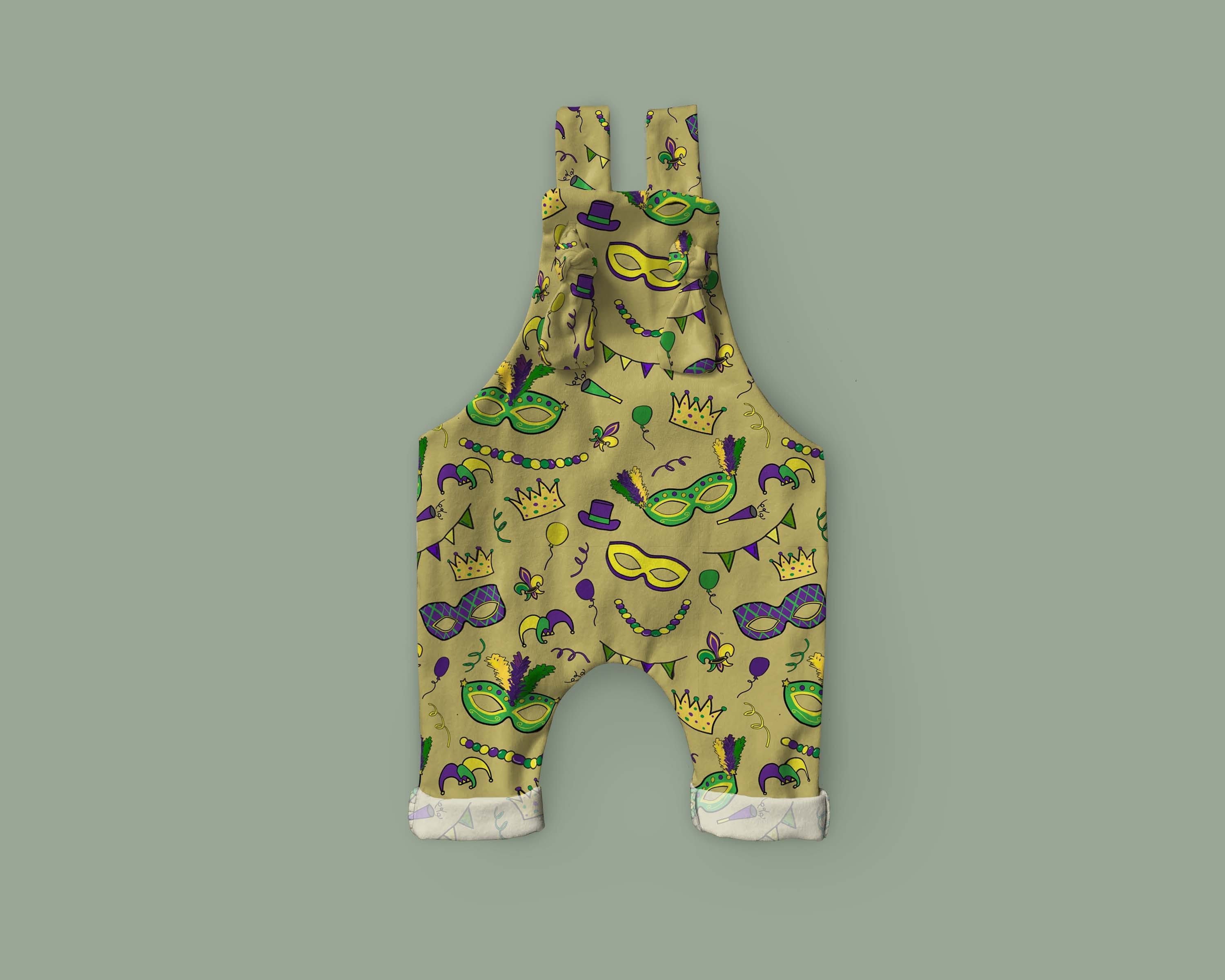 Baby Boy Mardi Gras // Baby Mardi Gras Outfit // Gender Mardi Gras Outfit // Mardi Gras Overalls // Coming Home Outfit