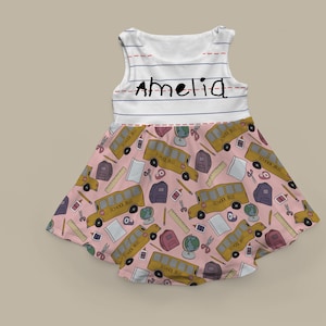 Girl Back to school // Personalized Dress // Kindergarten Graduation // Back to School // Girl First Day of School // Back to School Dress