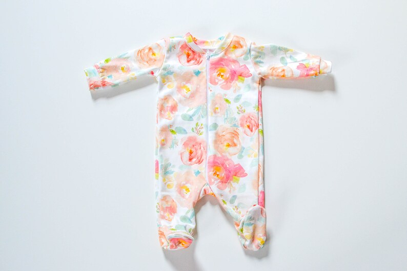 Baby Girl Coming Home Outfit // Newborn Footies // Organic Etsy
