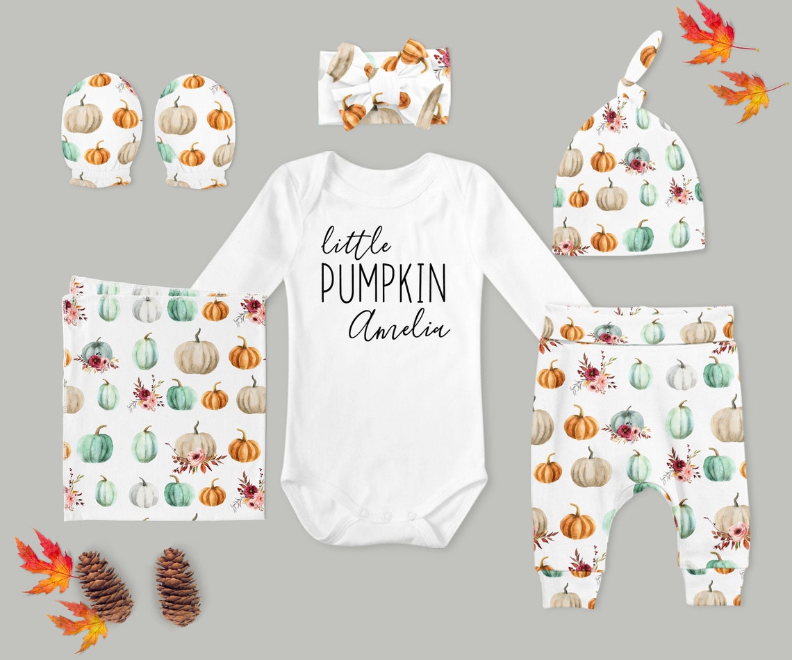 First Thanksgiving Baby Girl Coming Home Outfit // Autumn // - Etsy
