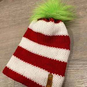 Christmas Beanie | pom pom beanie | knit beanie | knit pom pom beanie | handmade hat