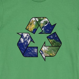 Recycle Earth Unisex T-Shirt Tee Environmental Shirt Nature Inspirational Green Climate Gift Eco 11:11 Green