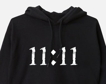 11:11 - Unisex Hooded Sweatshirt Eleven Eleven 1111 Awakening Synchronicity New Age Inspirational Make a Wish Hoodie Gift USA