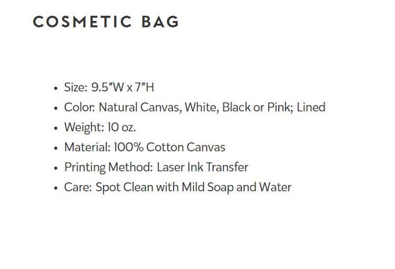 11:11 Canvas Cotton Bag Cosmetics Beauty Make-Up Pencil Case image 5