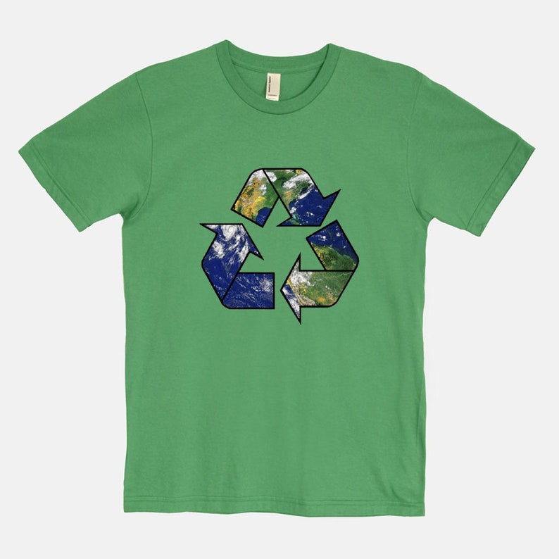 Recycle Earth Unisex T-Shirt Tee Environmental Shirt Nature Inspirational Green Climate Gift Eco 11:11 Green