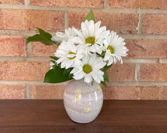 Flower bud vase - swirls & dots