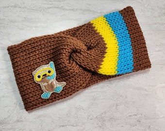 Scuba Otter Knit Ear Warmer, Handmade Earwarmer, Gift, Headband
