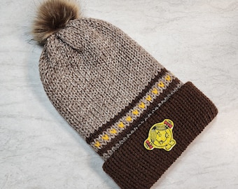 Ready to Ship Double-walled Brimmed Knit Hat, RTS, Little Miss Sunshine Toque