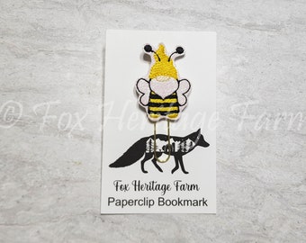 Bee Gnome Clip, Bookmark, Paperclip