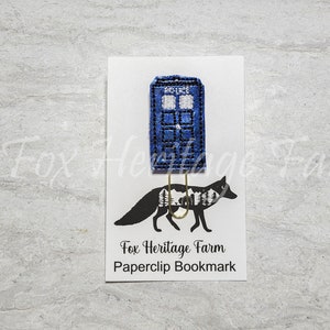 Tardis Doctor Who Clip, Bookmark, Paperclip