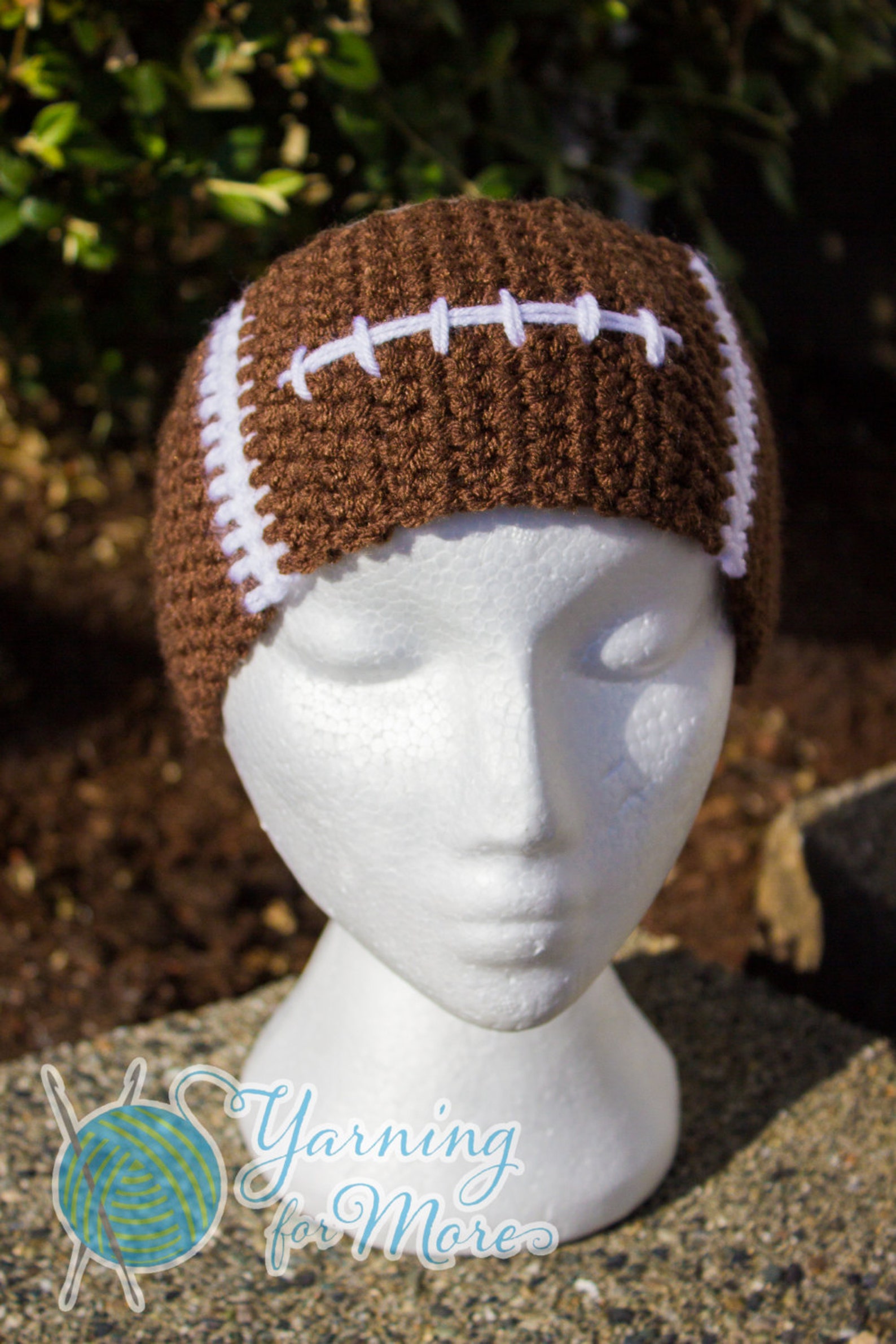 Football Ear Warmer Crochet Ear Warmer Game Day Football Etsy