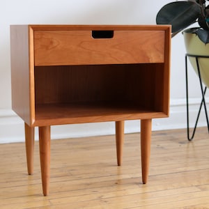 ALBANY - Handmade Mid-Century Modern Nightstand - Made in USA - FREE Shipping!