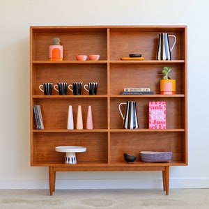 FIELDS Handmade Mid Century Modern Inspired Minimalist Bookshelf Made in USA image 2