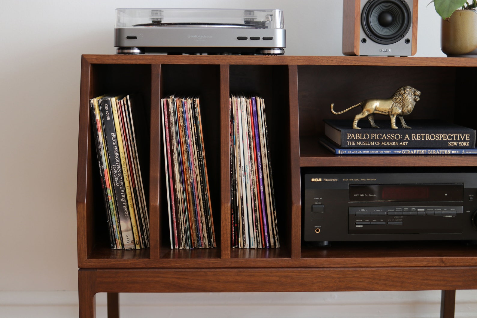 ELLE Handmade Mid Century Modern Inspired Media Console Etsy