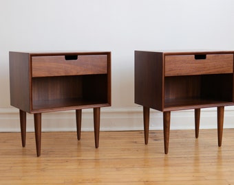 ALBANY - Handmade Mid-Century Modern Nightstand - Made in USA - FREE Shipping!