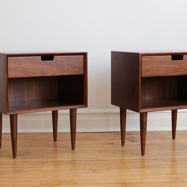 ALBANY - Handmade Mid-Century Modern Nightstand - Made in USA - FREE Shipping!