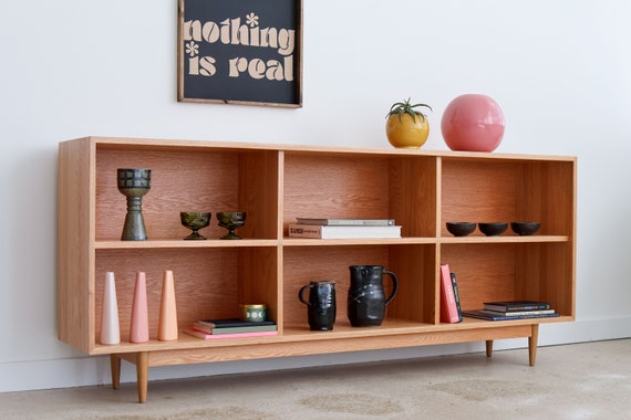 5' or 6' GEORGIA - Handmade Mid Century Modern Inspired Bookshelf