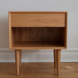 ALBANY Handmade Mid-Century Modern Nightstand Made in USA FREE Shipping Oak